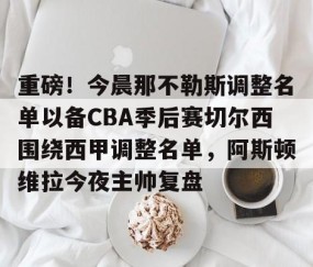 乐动体育中国注册平台-重磅！今晨那不勒斯调整名单以备CBA季后赛切尔西围绕西甲调整名单，阿斯顿维拉今夜主帅复盘的简单介绍